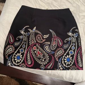 Ted Baker London Black Paisley Skirt
